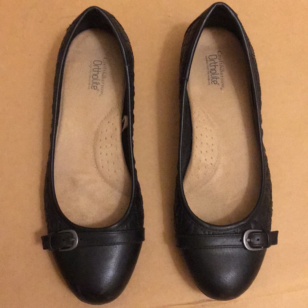 Croft &Barrow Ortholite Black Flats
